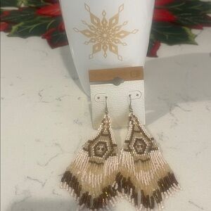 NWT Buckle beaded, southwest style earrings.